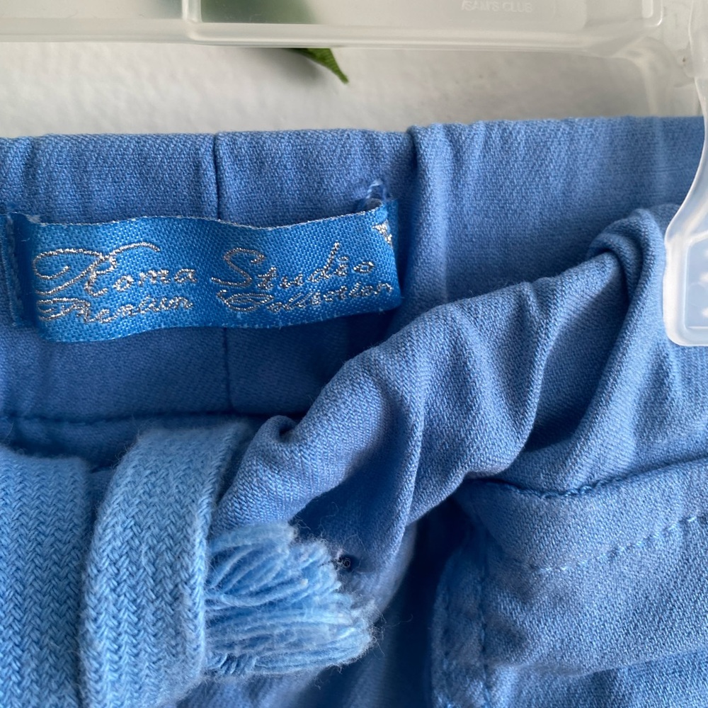 Roma Studio, Blue Cargo Like Pants, Tie Sweatpants, Kids Bottoms. Size 14-16